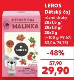 Kaufland Leros dětský čaj malinka nabídka