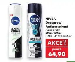 Kaufland Nivea deospray/antiperspirant nabídka
