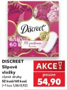 Kaufland Discreet slipové vložky nabídka