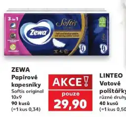 Kaufland Zewa papírové kapesníky nabídka