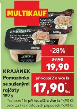 Kaufland Krajánek pomazánka se sušenými rajčaty nabídka