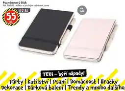 TEDi Tedi poznámkový blok nabídka
