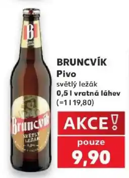 Kaufland Bruncvík pivo světlý ležák nabídka