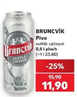 Kaufland Bruncvík pivo světlé výčepní nabídka