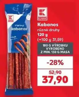 Kaufland K-Classic vepřový kabanos nabídka