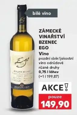 Kaufland Zámecké vinařství bzenec ego nabídka