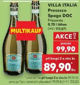 Kaufland Villa Italia Prosecco Spago DOC nabídka