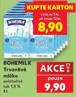 Kaufland Bohemilk trvanlivé mléko polotučné nabídka
