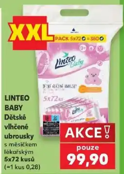 Kaufland Linteo baby dětské vlhčené ubrousky s měsíčkem lékařským nabídka