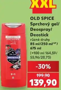 Kaufland Old Spice sprchový gel/deospray/deostick nabídka