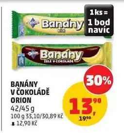 Penny Market BANÁNY V ČOKOLÁDĚ ORION nabídka