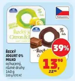 Penny Market Řecký jogurt 0% Milko nabídka