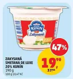 Penny Market ZAKYSANÁ SMETANA DE LUXE 20 % KUNÍN nabídka