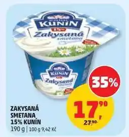 Penny Market ZAKYSANÁ SMETANA 15% KUNÍN nabídka