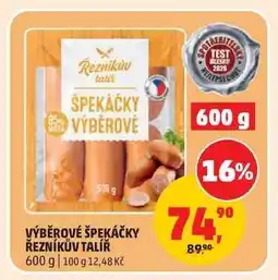 Penny Market VÝBĚROVÉ ŠPEKÁČKY ŘEZNÍKŮV TALÍŘ nabídka