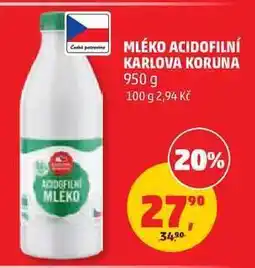 Penny Market MLÉKO ACIDOFILNÍ KARLOVA KORUNA nabídka