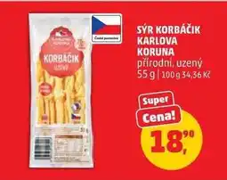Penny Market SÝR KORBÁČIK KARLOVA KORUNA nabídka