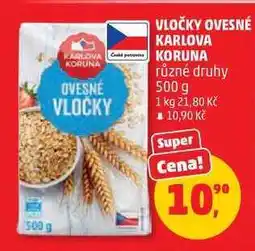 Penny Market Vločky ovesné Karlova Koruna nabídka