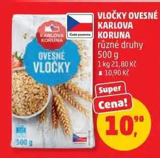 Penny Market Vločky ovesné Karlova Koruna nabídka
