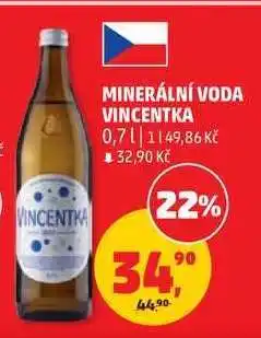 Penny Market MINERÁLNÍ VODA VINCENTKA nabídka