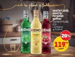 Penny Market Vaječný likér, Griotte, Peprmint Božkov nabídka