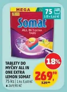 Penny Market Tablety do myčky All in One Extra Lemon Somat nabídka