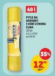 Penny Market Pytle na odpadky s vůní citronu Clina nabídka