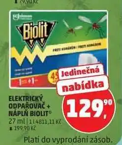 Penny Market Elektrický odpařovač + náplň Biolit nabídka