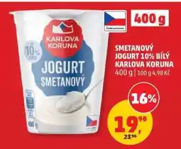 Penny Market SMETANOVÝ JOGURT 10% BÍLÝ KARLOVA KORUNA nabídka