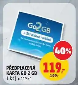 Penny Market Předplacená karta Go 2 GB nabídka