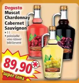 Norma Degusto Muscat Chardonnay Cabernet Sauvignon nabídka