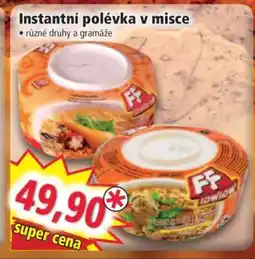 Norma Instantní polévka v misce nabídka