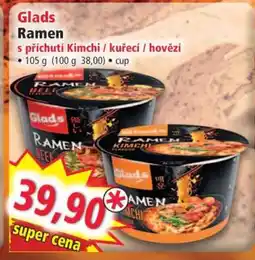 Norma Glads Ramen nabídka