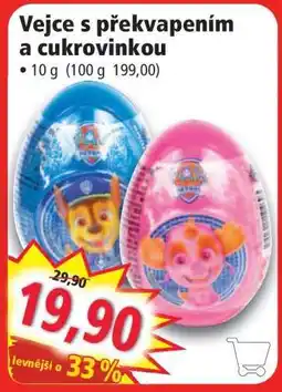 Norma Vejce s překvapením a cukrovinkou nabídka
