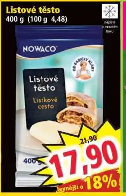 Norma Listové těsto nabídka