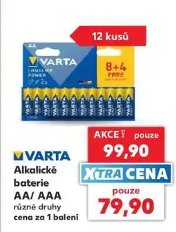 Kaufland Varta Alkalické baterie AA/AAA nabídka