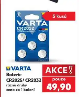 Kaufland Varta Baterie CR2025/CR2032 nabídka