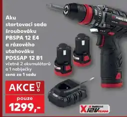 Kaufland Aku startovací sada šroubováku PBSPA 12 E4 a rázového utahováku PDSSAP 12 B1 nabídka
