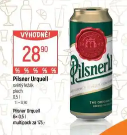 Globus Pilsner Urquell světlý ležák plech nabídka