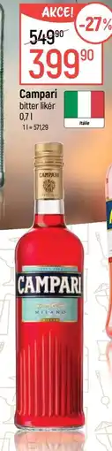 Globus Campari bitter likér 0,7 l nabídka