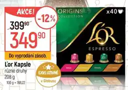 Globus L’OR kapsle nabídka