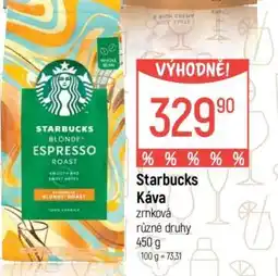 Globus Starbucks Káva nabídka