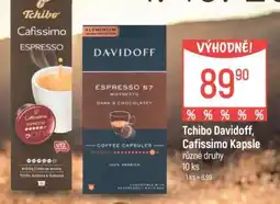 Globus Tchibo Davidoff, Cafissimo Kapsle nabídka