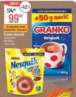 Globus Granko, Nesquik nabídka