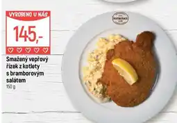 Globus Smažený vepřový řízek z kotlety s bramborovým salátem nabídka