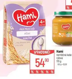 Globus Hami nemléčná kaše rýžová nabídka