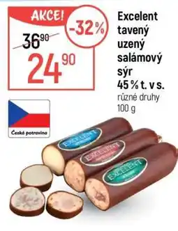 Globus Excelent tavený uzený salámový sýr 45 % t. v s nabídka