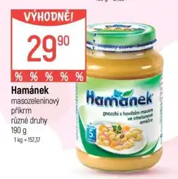 Globus Hamánek masozeleninový příkrm nabídka