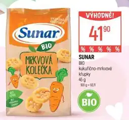 Globus SUNAR BIO kukuřično-mrkvové křupky nabídka