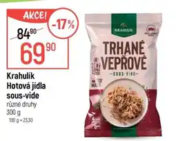 Globus Krahulik Hotová jídla sous-vide nabídka